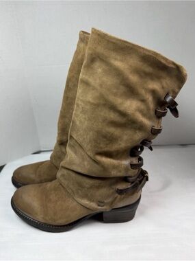 A.S. 98 Airstep Brown Suede Leather Buckle Mid Calf Boots EU 38/US 7.5-8